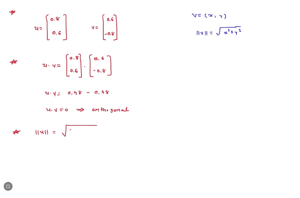 Solved Determine Whether The Set Of Vectors Is Orthonormal The Set Is