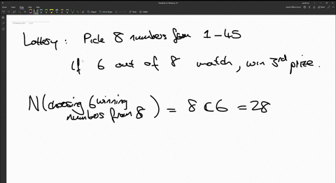 in-a-lottery-game-a-player-picks-8-numbers-from-1-to-45-if-6-of-those-8-numbers-match-those-drawn-the-player-wins-third-prize-lets-walk-through-the-steps-to-determine-the-probability-of-winn-70902