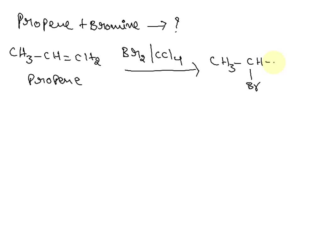 SOLVED when propene gas (C3H6) is added to bromine liquid, another