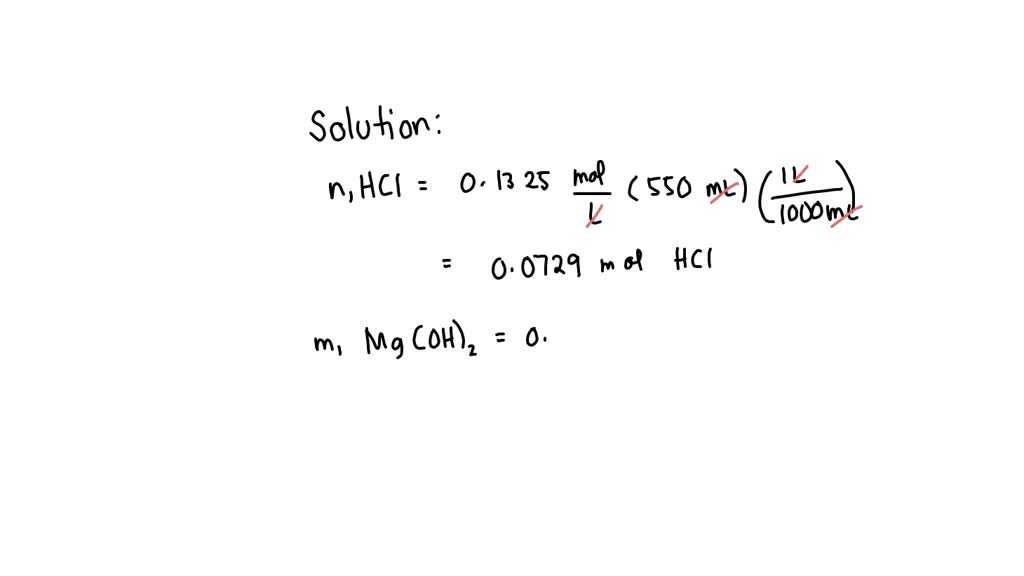 SOLVED Magnesium hydroxide is a common ingredient in antacids. If the