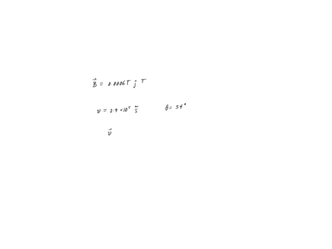 a-an-electron-moves-through-a-region-of-space-with-a-uniform-magnetic-field-of-magnitude-b00067-t-pointing-horizontally-due-north-the-electron-is-moving-at-speed-v29105-ms-in-a-direction-tha-20649
