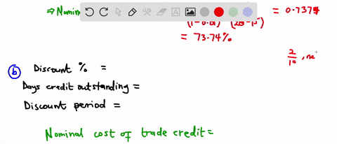 7-calculate-the-nominal-annual-cost-of-nonfree-trade-credit-under-each-of-the-followingterms-assume-that-payment-is-made-either-on-the-discount-date-or-on-the-due-date-a-115-net-20-b-210-net-60-c-310-