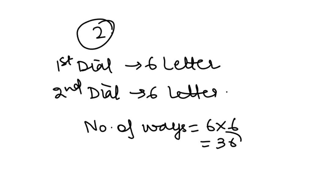 SOLVED A lock consists of 2 dials, where each dial has 6 letters. What