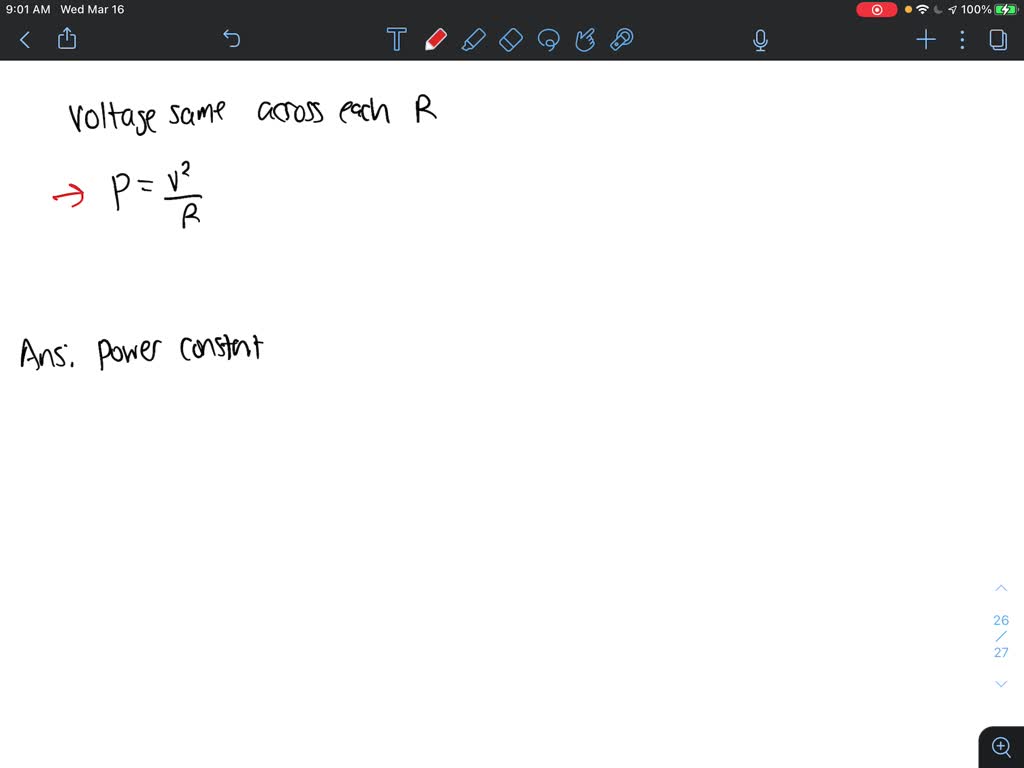 SOLVED Two resistors are connected in parallel across a constant