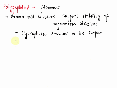 two-polypeptides-a-and-b-have-very-similar-tertiary-structures-but-a-normally-exists-as-a-monomer-and-b-normally-exists-as-a-dimer-what-differences-would-you-expect-in-the-composition-and-di-75262
