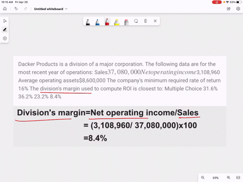 dacker-products-is-a-division-of-a-major-corporation-the-following-data-are-for-the-most-recent-year-of-operations-sales37080000-net-operating-income3108960-average-operating-assets8600000-t-32934