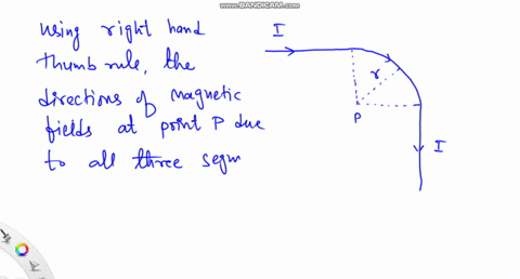 long-straight-wire-carries-a-current-i-a-right-angle-bend-is-made-in-the-middle-of-the-wire-the-bend-forms-an-arc-of-a-circle-of-radius-r-as-shown-in-the-figure-below-determine-the-magnitude-67844