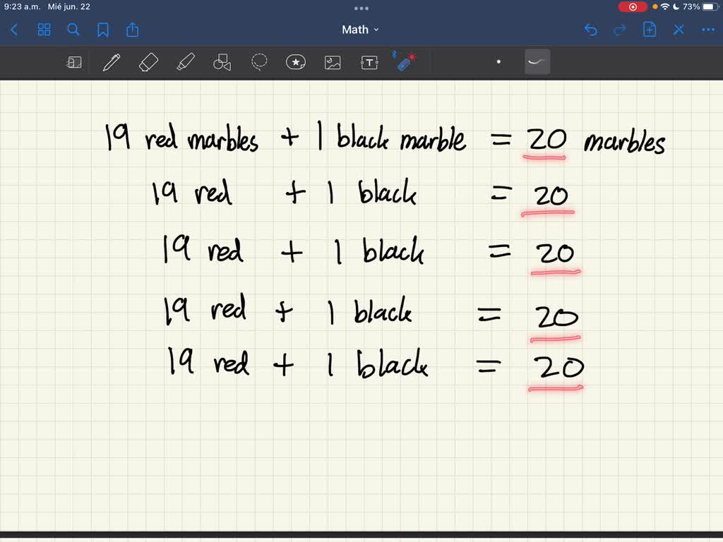 SOLVED A bag contains 125 marbles. Some are red and the rest are black
