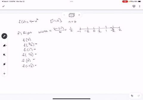 approximate-the-area-of-the-region-bounded-by-the-graph-of-fx-4-x2-and-the-x-axis-over-the-interval-1-2-using-approximating-rectangles-of-equal-width-a-6-rectangles-and-right-endpoints-b-6-rectangles