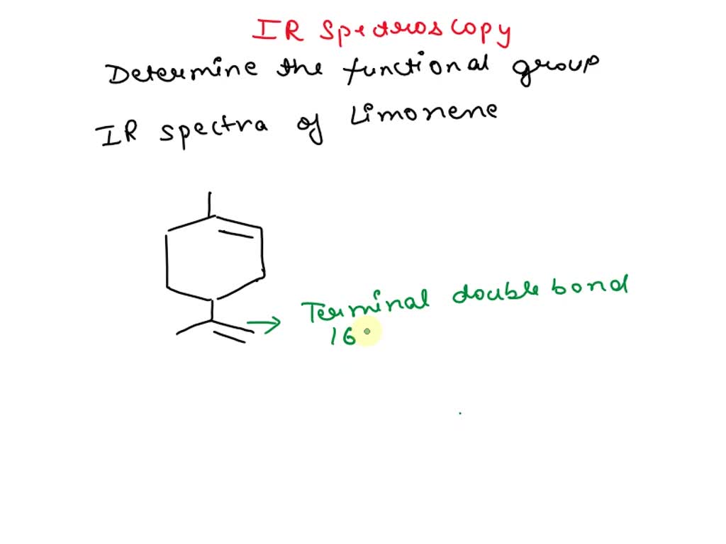 SOLVED: Please explain the IR spectrum of limonene (C10H16) in detail ...