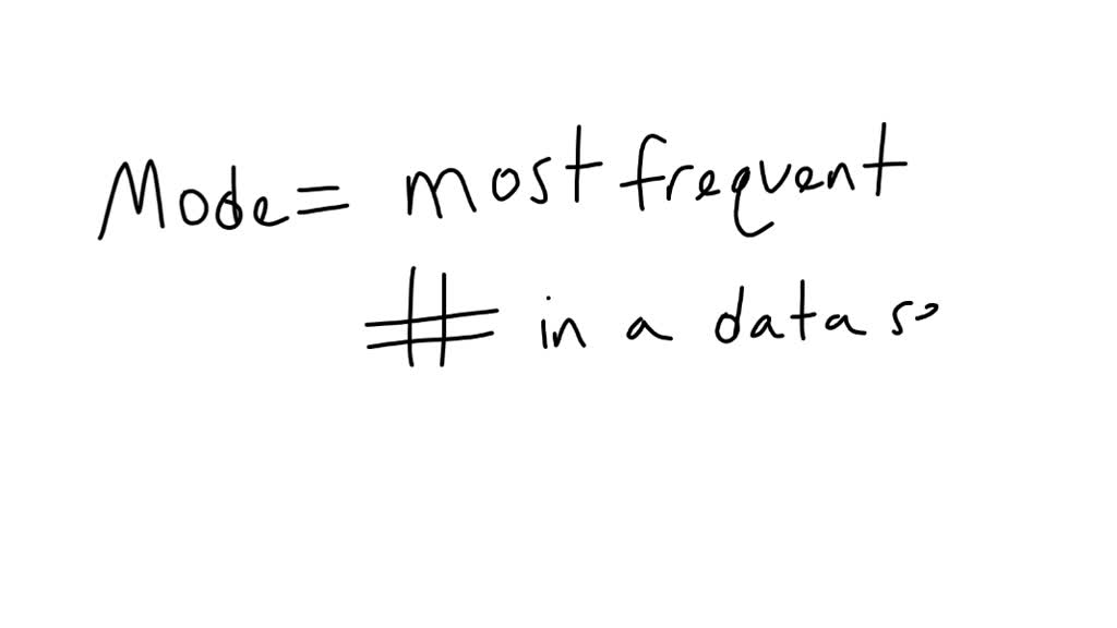 SOLVED What does it mean by mode, and what is the mode of the data set