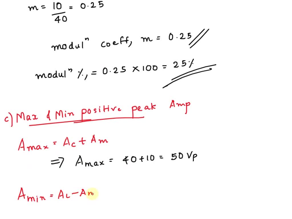 SOLVED: 3. An AM modulator consists of a carrier at 500 kHz with an ...