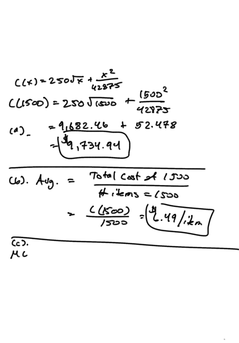 X2 for the given cost function cx 250vz find 42875 a the...