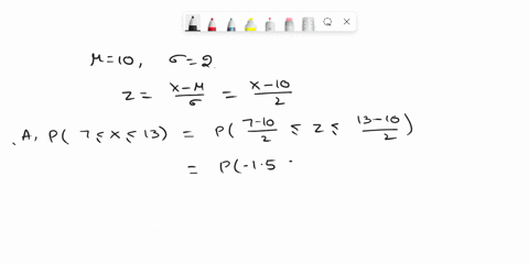 suppose-x-is-a-normal-random-variable-with-mean-10-and-standard-deviation-2-a-find-p7x13b-find-the-value-of-c-if-p-xc-08729-77533