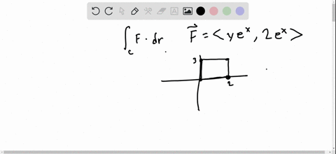 use-greens-theorem-to-evaluate-the-line-integral-along-the-given-positively-oriented-curve-c-yex-dx-2ex-dy-c-is-the-rectangle-with-vertices-0-0-2-0-2-3-and-0-3-03218
