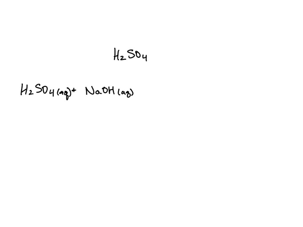 SOLVED What is the balanced equation for the reaction between dilute
