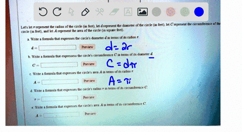 consider-tne-circle-shown-bclow-represcnt-the-radius-of-the-circle-n-feet-lel-represent-the-diameter-of-the-circl-in-fcct-let-c-rcptesent-the-circumfezence-of-the-let-ict-cucle-i-fcet-and-ic-51247