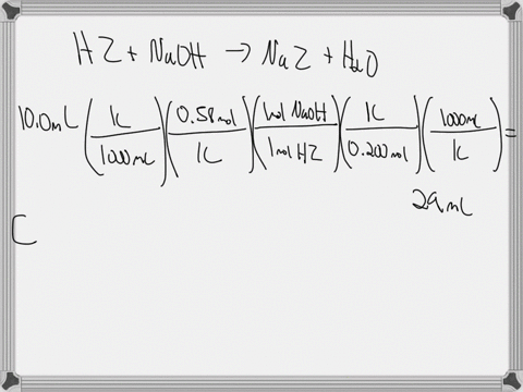 what-is-the-ph-at-the-equivalence-point-in-the-titration-of-100-ml-of-058-m-hz-with-0200-m-naoh-ka-44-x-10-5-for-hz-20418