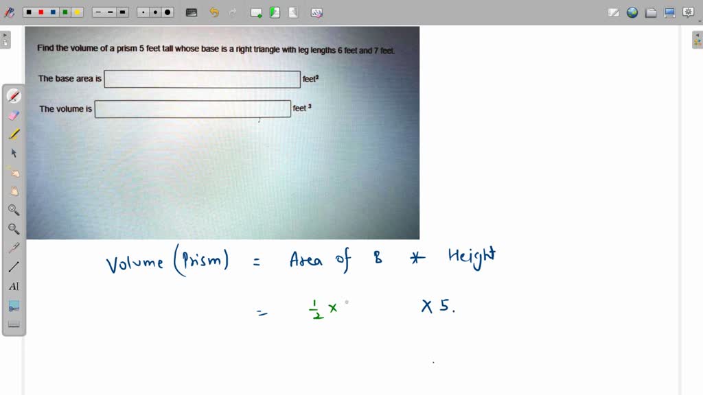 SOLVED 'please help and thank you! Find the volume of a prism 5 feet