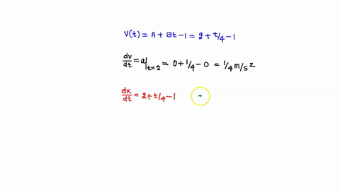 the-velocity-of-a-particle-moving-along-the-x-axis-varies-with-time-according-to-vt-a-bt1-where-a-2-ms-b-025-m-and-10-s-t-80-s-determine-the-acceleration-and-position-of-the-particle-at-t-20-42488