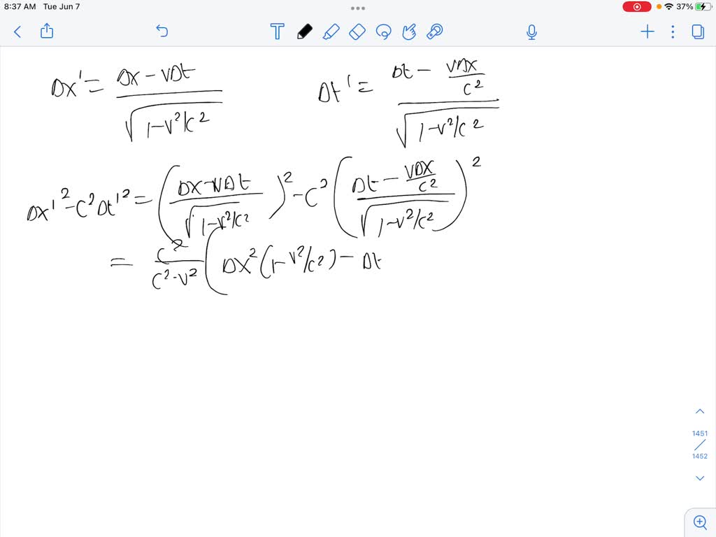 SOLVED: 2. Any quantity which is left unchanged by the Lorentz ...