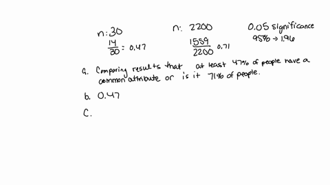 two-different-simple-random-samples-are-drawn-from-two-different-populations-the-first-sample-consists-of-30-people-with-14-having-a-common-attribute-the-second-sample-consists-of-2200-peopl-24786