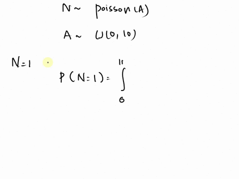 1-let-n-have-a-poisson-distribution-with-mean-a-let-a-have-uniform-distribution-on-the-interval-010-determine-the-unconditional-probability-that-n-1-63975