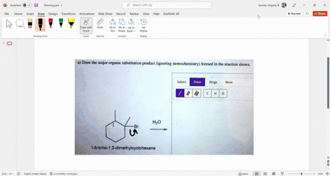 draw-the-major-organic-substitution-product-ignoring-stereochemistry-formed-in-the-reaction-shown-select-draw-more-erase-hzo-1-bromo-2-dimathylcyclohexane-aings-34774