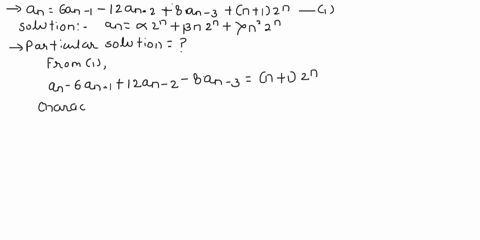 given-the-following-recurrence-relation-m-an-6an-1-12an-2-8an-3-n-12n-knowing-that-the-solution-of-the-associated-bomogenous-equation-is-an-c2-bnzn-yn2z-tben-a-particular-solution-of-m-is-gi-96974