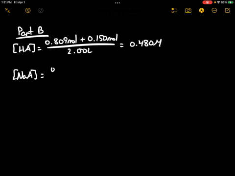 part-a-what-is-the-ph-of-a-buffer-prepared-by-adding-0809-mol-of-the-weak-acid-ha-to-0507-mol-f-naa-in-200-l-of-solution-the-dissociation-constant-ka-of-ha-is-566-x-10-7-express-the-ph-numer-37902