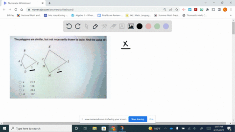the-polygons-are-similar-but-not-necessarily-drawn-to-scale-find-the-value-of-x-a-217-b-118-c-295-d-177-question-9-1-point-the-polygons-are-similar-but-not-necessarily-drawn-to-scale-find-th-87244