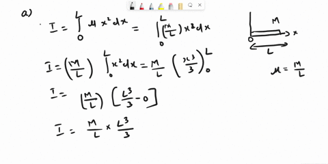 a-a-thin-uniform-rod-of-mass-m-and-length-l-lies-on-the-x-axis-with-one-end-at-the-origin-find-its-m-65468