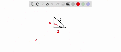 a-right-triangle-has-a-hypotenuse-of-length-6-inches-if-one-angle-is-38-find-the-length-of-each-leg-49766