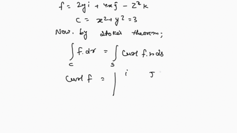 point-use-the-surface-integral-in-stokes-theorem-to-calculate-the-circulation-of-the-field-f-2yi-4xj-z2k-around-the-circle-c-x2-y-3-in-the-xy-plane-oriented-counterclockwise-when-viewed-from-85382