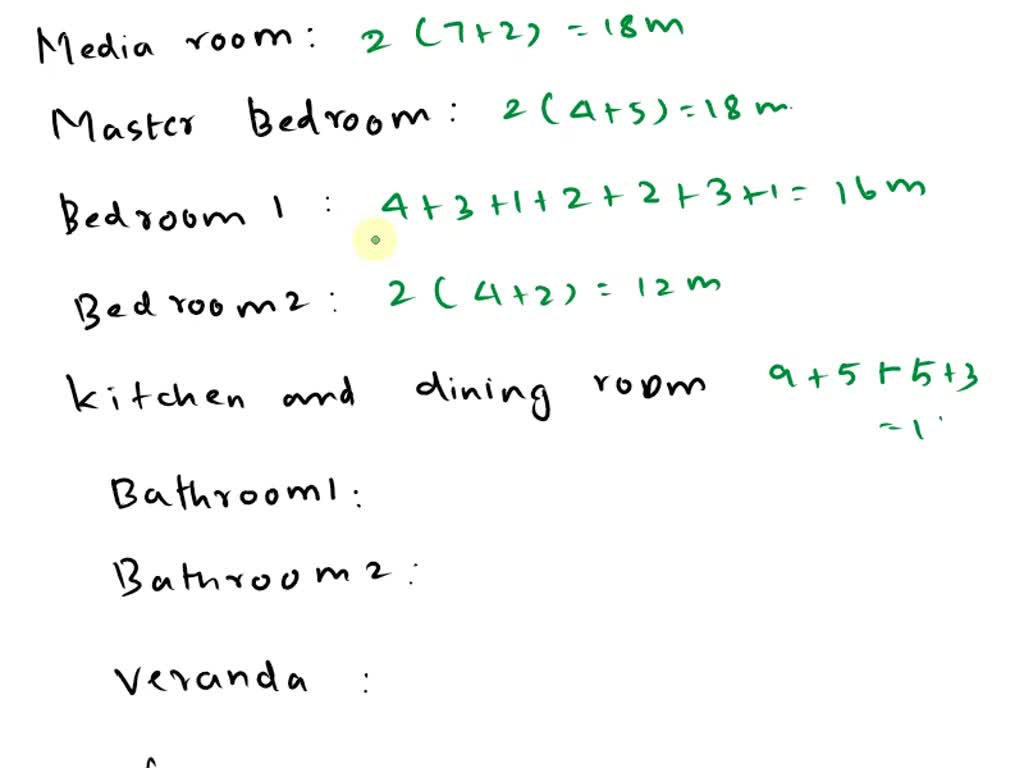PERIMETER OF A HOUSE DIRECTIONS This is the floorplan of Mr. Lee's new