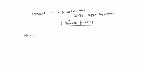 compound-is-found-to-contain-71sulfur-and-309-oxygen-by-weight-what-is-the-empirical-formula-of-compound-molar-mass-of-sulfur-32-gmol-oxygen-16-gmol-0-so5-so2-0-so-s3o2-02051
