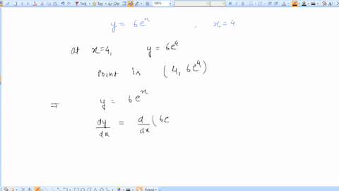 points-find-the-equation-of-the-line-tangent-to-the-graph-of-y-6ex-at-x-4-tangent-line-y-68362