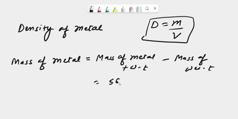 scientific-measurements-an-irregularly-shaped-metal-was-weighed-by-the-following-difference-weighing-tray-metal-567813-g-weighing-tray-354725-g-the-volume-of-the-metal-was-determined-by-wate-03797