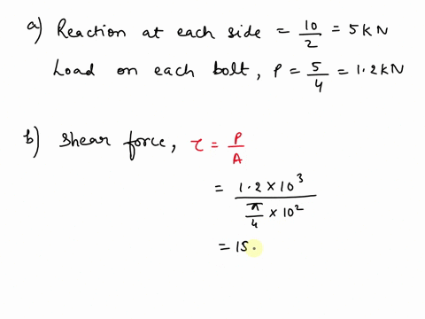 a-plate-is-bolted-to-two-walls-as-shown-considering-the-moment-and-vertical-force-reactions-at-the-walls-determine-the-resultant-load-on-each-bolt-determine-the-maximum-shear-stress-in-the-b-26104