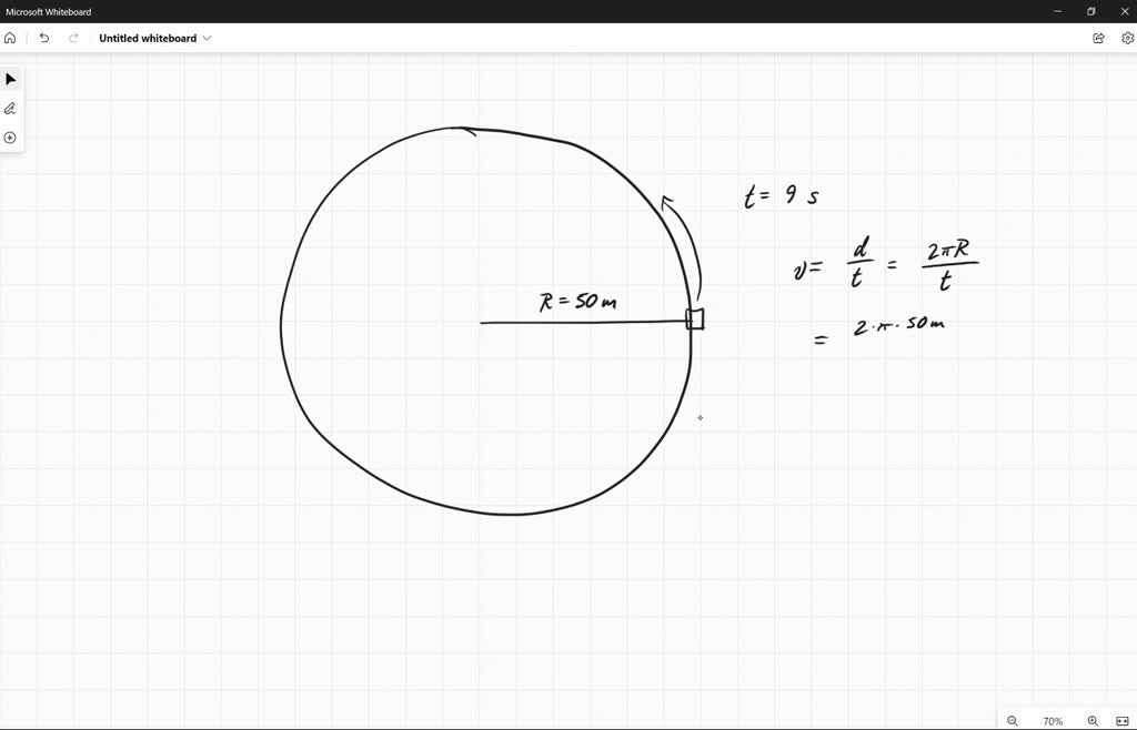 A race car makes one lap around a track of radius 50 m in 9.0 s. What