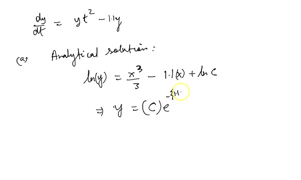 SOLVED: Solve the following initial value problem over the interval ...