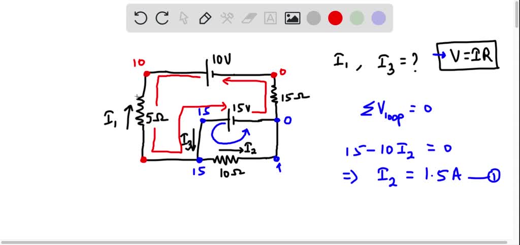 SOLVED: What are the values in Amps forthe currents shown in the ...