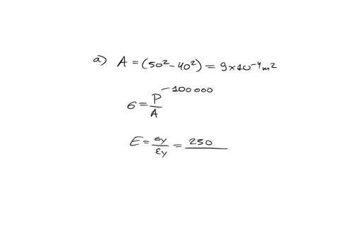 b-the-bar-in-figure-6-is-made-of-a-metal-alloy-having-a-stress-strain-diagram-which-can-be-approximated-as-shown-determine-the-elongation-of-the-square-hollow-bar-when-it-is-subjected-to-the-axial-for