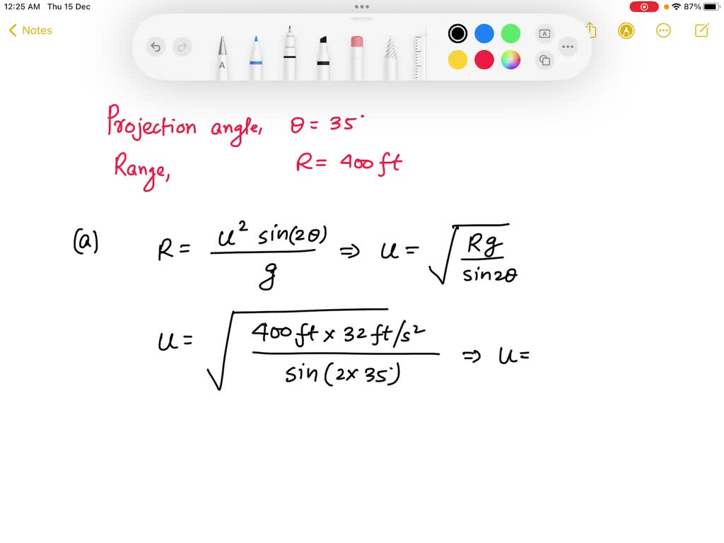 SOLVED A batted ball leaves the bat at an angle of 35° and is caught