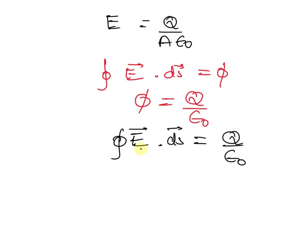SOLVED: How is E = Q/AE0? Please explain this equation and when to use it.