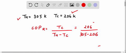 a-machine-working-on-carnot-cycle-operates-between-305-k-and-206-k-determine-the-cop-when-it-is-operated-as-1-a-refrigerating-machine-2-heat-pump-and-3-heat-engine-80585