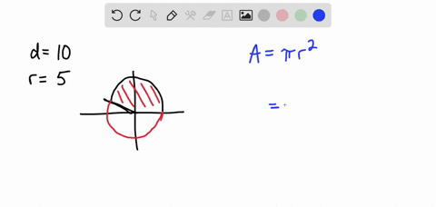 a-sector-of-a-circle-has-a-diameter-of-10-feet-and-an-angle-of-4pi5-radians-find-the-area-of-the-sector-round-your-answer-to-four-decimal-points-88896