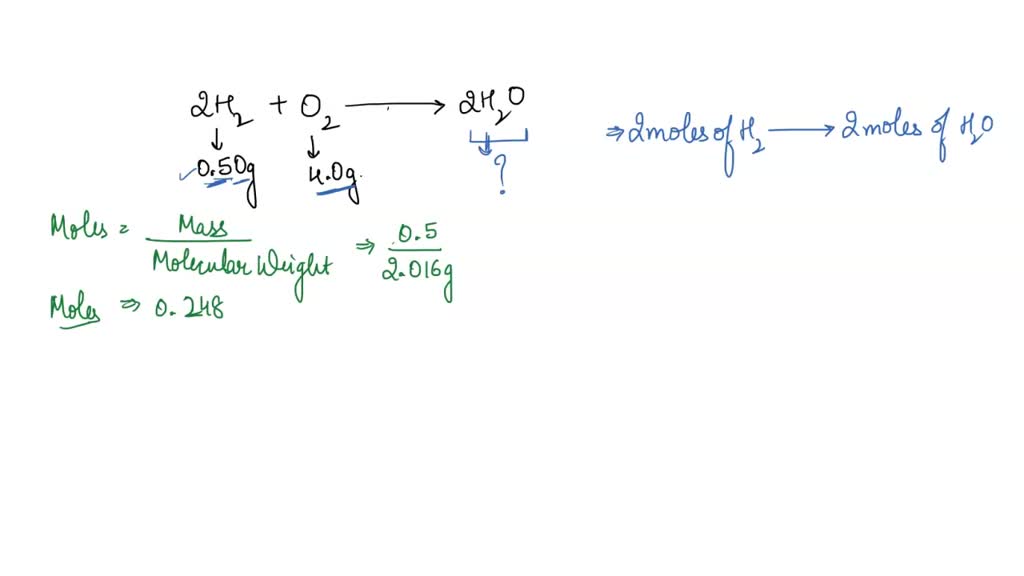 SOLVED: in the explosion of a hydrogen-filled balloon, 0.50 g of ...