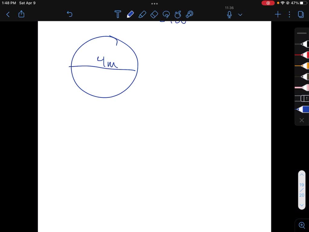 solved-a-circle-has-a-radius-of-4-meters-as-shown-what-is-the-area