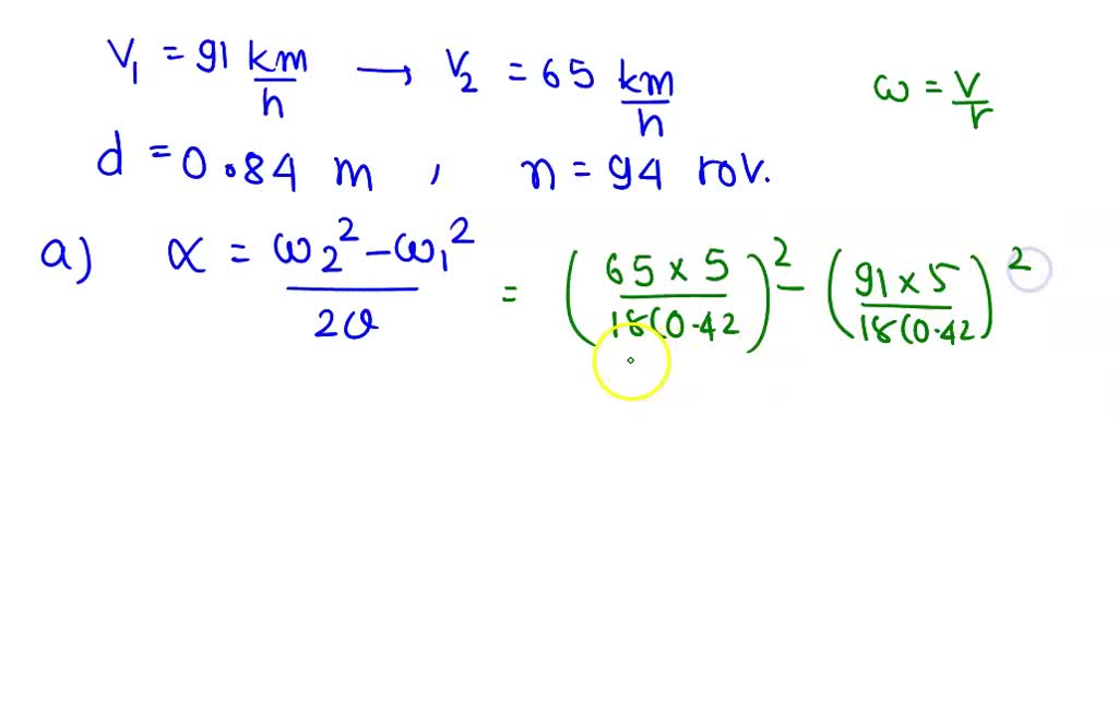 SOLVED: The tires of a car make 94 revolutions as the car reduces its ...